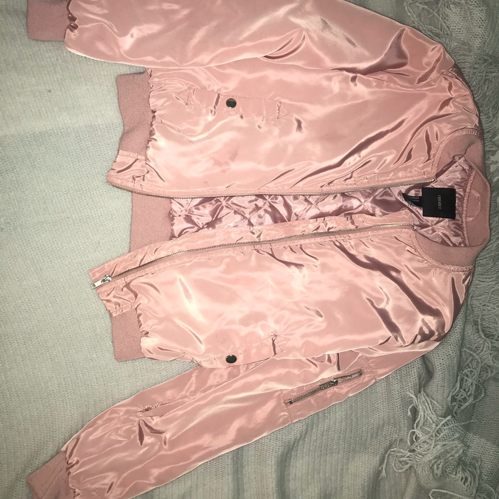 Blush bomber jacket